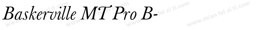 Baskerville MT Pro B字体转换